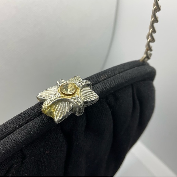 Vintage clutch purse, black with red interior - Picture 3 of 3